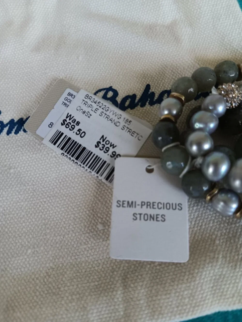 Tommy Bahama triple strand stretch bracelet